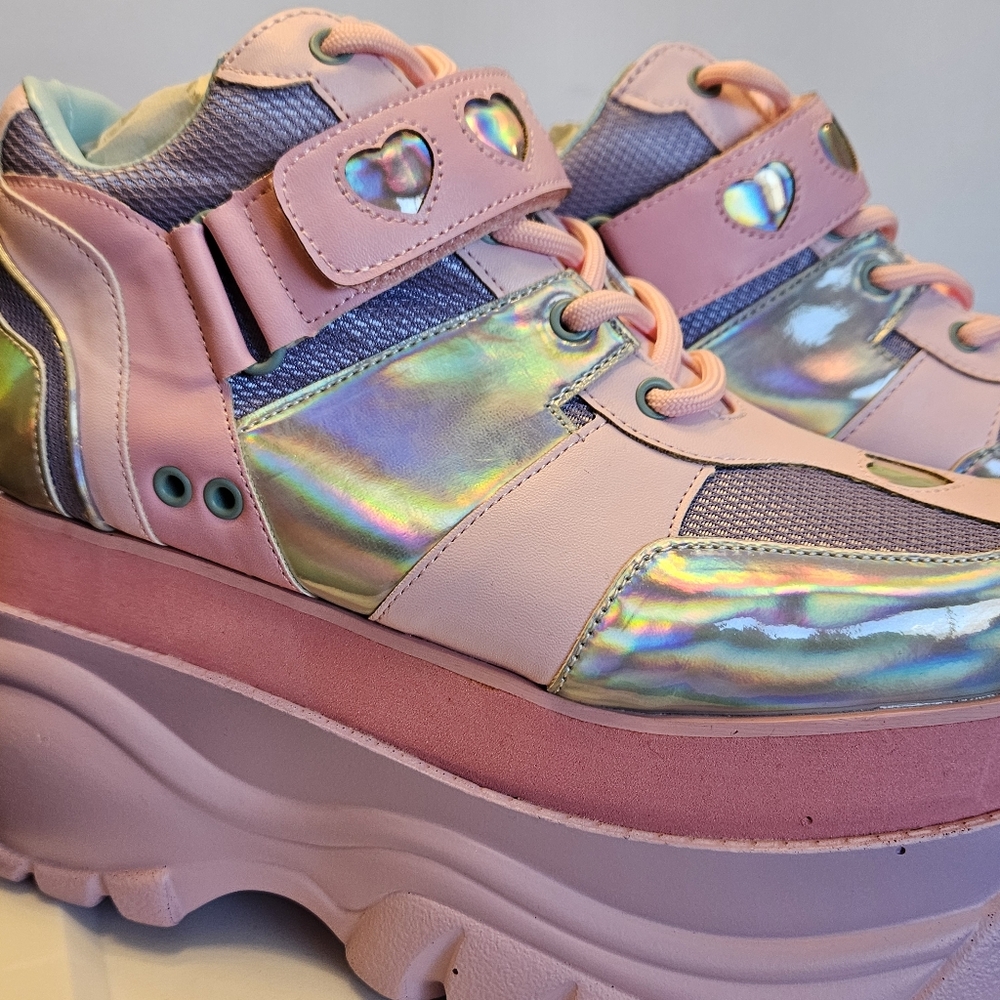 🥯♡Fairywalker Platform Sneakers - Holographic - Picture 2 of 8